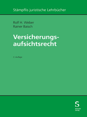 cover image of Versicherungsaufsichtsrecht